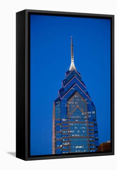 Liberty Place skyscrapper at dusk, Philadelphia, PA., USA-null-Framed Stretched Canvas