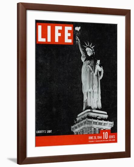 Liberty's Light, June 26, 1944-Dmitri Kessel-Framed Photographic Print