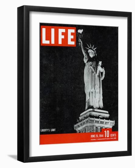 Liberty's Light, June 26, 1944-Dmitri Kessel-Framed Photographic Print