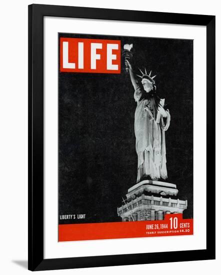 Liberty's Light, June 26, 1944-Dmitri Kessel-Framed Premium Photographic Print