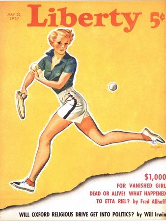 Liberty, Tennis Magazine, USA, 1937' Giclee Print | AllPosters.com