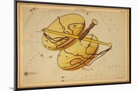 Libra Constellation, Zodiac Sign, 1825-Science Source-Mounted Giclee Print