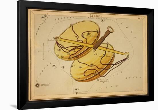 Libra Constellation, Zodiac Sign, 1825-Science Source-Framed Giclee Print