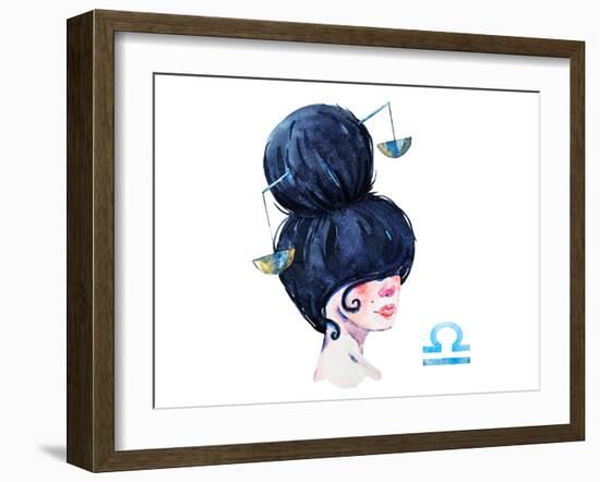 Libra Girl-null-Framed Art Print