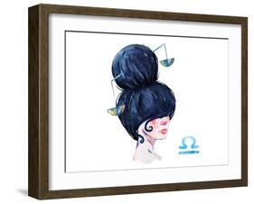 Libra Girl-null-Framed Art Print