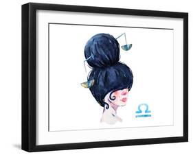 Libra Girl-null-Framed Art Print