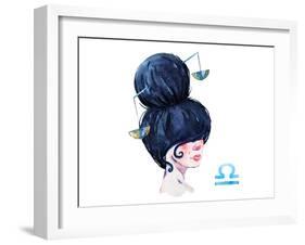 Libra Girl-null-Framed Art Print