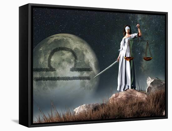 Libra Is the Seventh Astrological Sign of the Zodiac-Stocktrek Images-Framed Stretched Canvas