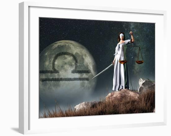 Libra Is the Seventh Astrological Sign of the Zodiac-Stocktrek Images-Framed Photographic Print