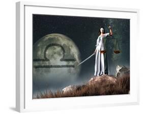 Libra Is the Seventh Astrological Sign of the Zodiac-Stocktrek Images-Framed Photographic Print