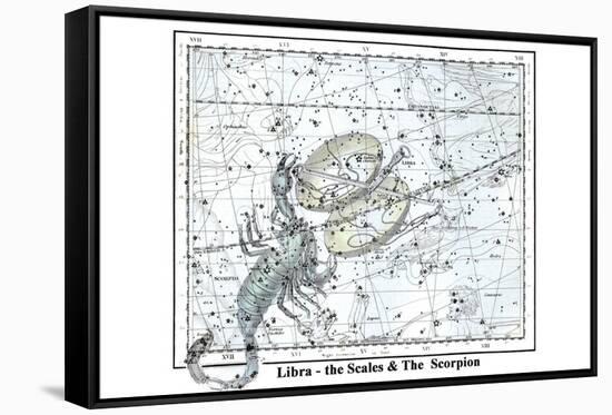 Libra - the Scales and the Scorpion-Alexander Jamieson-Framed Stretched Canvas