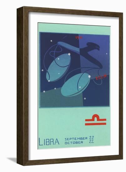 Libra, the Scales-Found Image Press-Framed Giclee Print