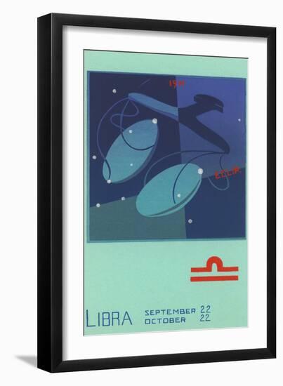 Libra, the Scales-Found Image Press-Framed Giclee Print