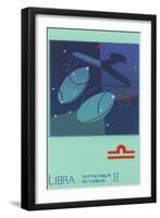 Libra, the Scales-Found Image Press-Framed Giclee Print