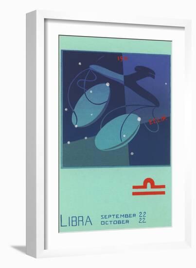 Libra, the Scales-Found Image Press-Framed Giclee Print