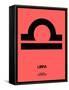 Libra Zodiac Sign Black-NaxArt-Framed Stretched Canvas