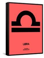 Libra Zodiac Sign Black-NaxArt-Framed Stretched Canvas