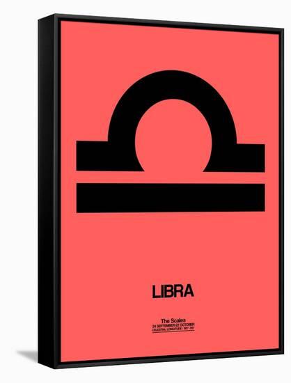 Libra Zodiac Sign Black-NaxArt-Framed Stretched Canvas