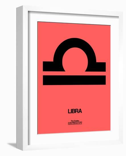 Libra Zodiac Sign Black-NaxArt-Framed Art Print