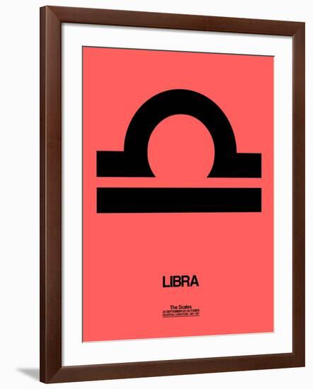 Libra Zodiac Sign Black-NaxArt-Framed Art Print