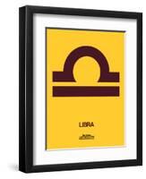 Libra Zodiac Sign Brown-NaxArt-Framed Art Print