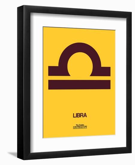 Libra Zodiac Sign Brown-NaxArt-Framed Art Print