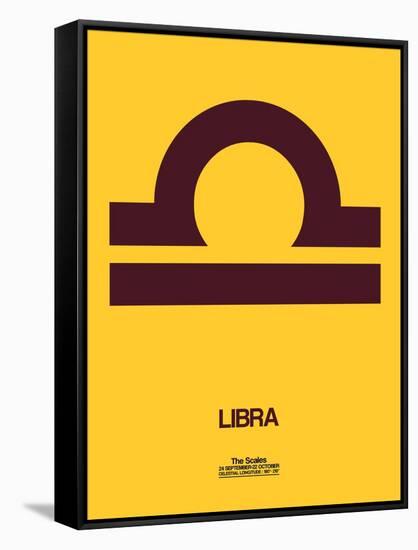 Libra Zodiac Sign Brown-NaxArt-Framed Stretched Canvas