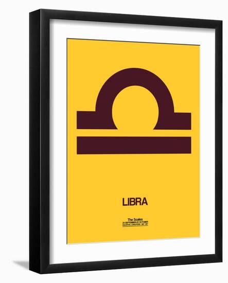 Libra Zodiac Sign Brown-NaxArt-Framed Art Print