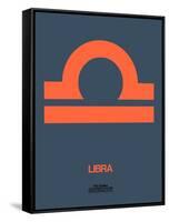 Libra Zodiac Sign Orange-NaxArt-Framed Stretched Canvas