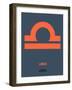 Libra Zodiac Sign Orange-NaxArt-Framed Art Print