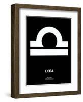 Libra Zodiac Sign White-NaxArt-Framed Art Print