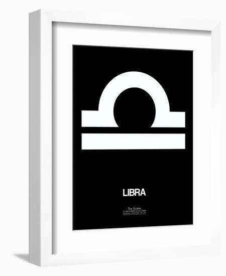 Libra Zodiac Sign White-NaxArt-Framed Art Print