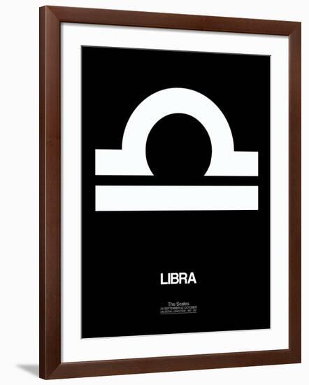 Libra Zodiac Sign White-NaxArt-Framed Art Print