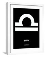 Libra Zodiac Sign White-NaxArt-Framed Art Print