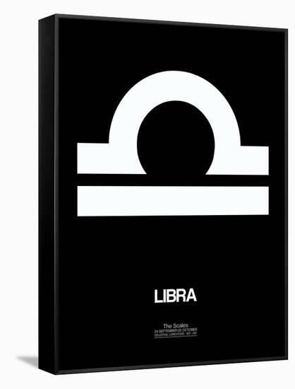 Libra Zodiac Sign White-NaxArt-Framed Stretched Canvas