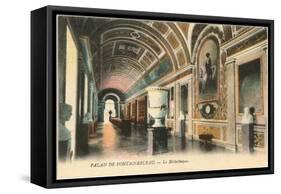 Library, Fontainbleau, France-null-Framed Stretched Canvas