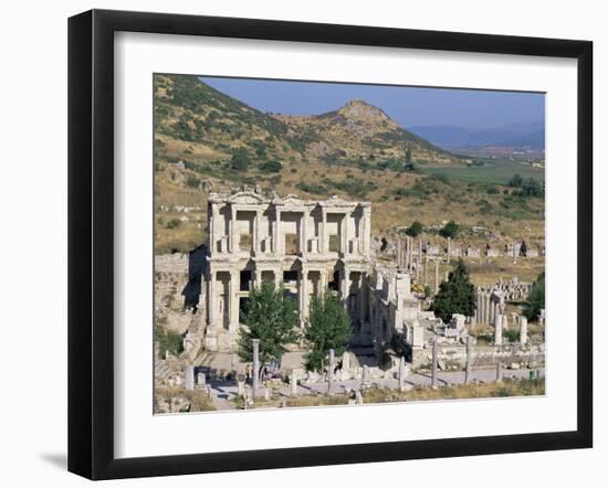 Library of Celsus, Ephesus, Egee Region, Anatolia, Turkey-Bruno Morandi-Framed Photographic Print