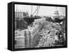 Library of Congress under Construction-null-Framed Stretched Canvas