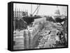 Library of Congress under Construction-null-Framed Stretched Canvas