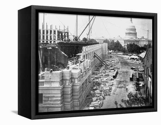 Library of Congress under Construction-null-Framed Stretched Canvas