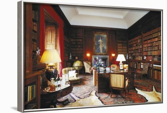 Library of Dunrobin Castle, Golspie, Scotland, United Kingdom-null-Framed Photographic Print