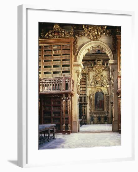 Library of University of Coimbra, Portugal, 1724-null-Framed Giclee Print