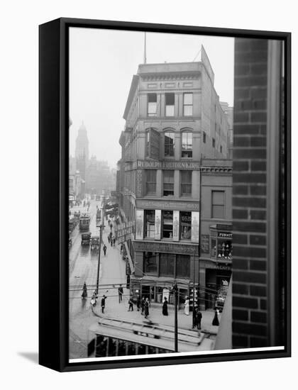 Library Park, Gratiot Avenue Farmer Street, Detroit, Mich.-null-Framed Stretched Canvas