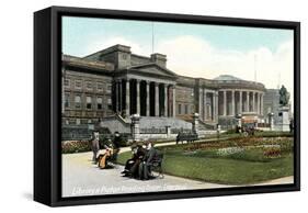 Library, Picton Reading Room, Liverpool, England-null-Framed Stretched Canvas