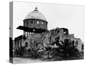 Library Ruins after an Earthquake-null-Stretched Canvas