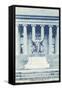 Library, Statue, Columbia University, New York City-null-Framed Stretched Canvas