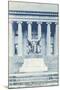 Library, Statue, Columbia University, New York City-null-Mounted Art Print