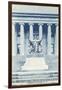 Library, Statue, Columbia University, New York City-null-Framed Art Print