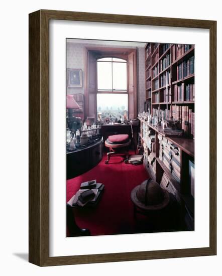 Library Study of Famed Naturalist Charles Darwin-Mark Kauffman-Framed Photographic Print