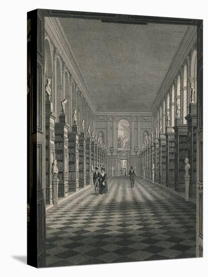 Library, Trinity College, Cambridge, c1820. Artists: James Sargant Storer, Henry Sargant Storer-Henry Sargant Storer-Stretched Canvas